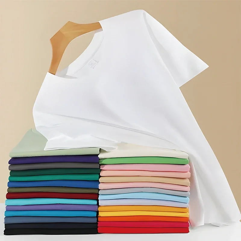 Calvin Women's T-Shirt Leisure Fashion Short Sleeve Cotton Tees High Quality Comfortable Brand T-shirt Summer Streetwear Y2k Top